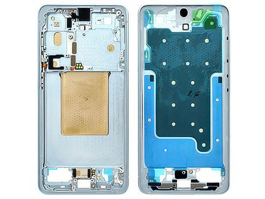 Guscio frontale + Frame Supporto LCD e Touchscreen + Tasti Laterali Sky Blue per Samsung SM-S942 Galaxy S26