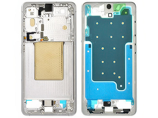 Guscio frontale + Frame Supporto LCD e Touchscreen + Tasti Laterali Bianco per Samsung SM-S942 Galaxy S26