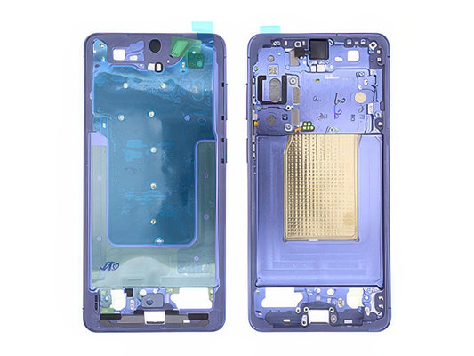 Guscio frontale + Frame Supporto LCD e Touchscreen + Tasti Laterali Cobalt Violet per Samsung SM-S947 Galaxy S26+