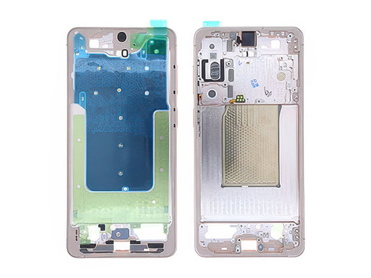 Guscio frontale + Frame Supporto LCD e Touchscreen + Tasti Laterali Oro Rosa per Samsung SM-S947 Galaxy S26+