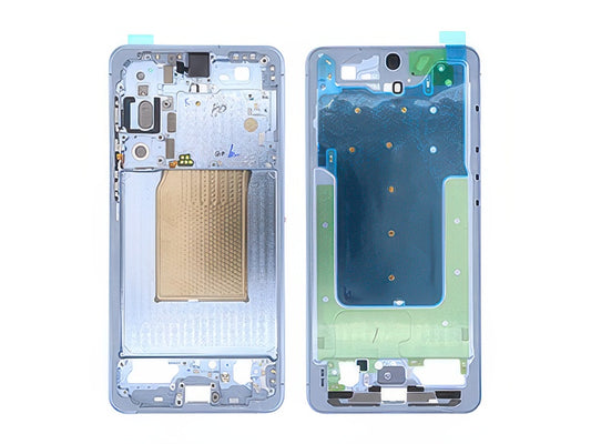 Guscio frontale + Frame Supporto LCD e Touchscreen + Tasti Laterali Sky Blue per Samsung SM-S947 Galaxy S26+