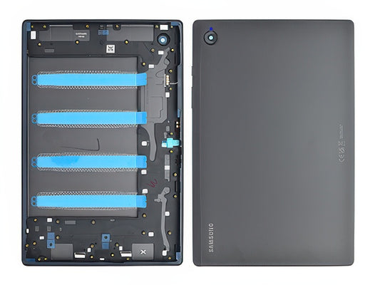 Cover Batteria +Tasti Laterali + Vetrino Camera + Adesivi Batteria Grigio Scuro per Samsung SM-X200 Galaxy Tab A8 10.5" Wifi