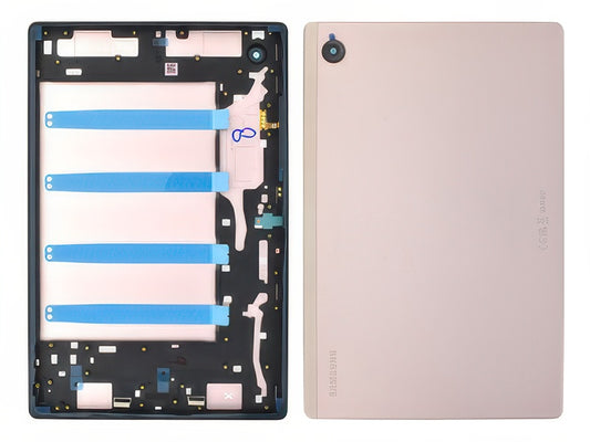 Cover Batteria +Tasti Laterali + Vetrino Camera Oro Rosa per Samsung SM-X200 Galaxy Tab A8 10.5" Wifi