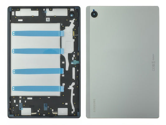 Cover Batteria +Tasti Laterali + Vetrino Camera Argento per Samsung SM-X200 Galaxy Tab A8 10.5" Wifi