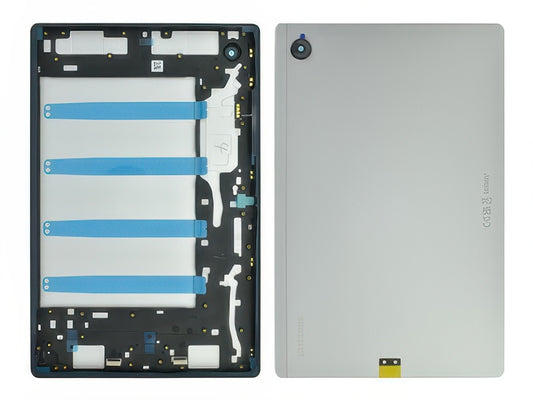 Cover Batteria + Vetrino Camera Argento per Samsung SM-X205 Galaxy Tab A8 10.5" LTE