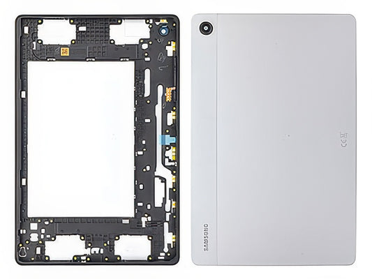Cover Batteria + Vetrino Camera + Tasti Laterali Argento per Samsung SM-X236 Galaxy Tab A11+ 5G (11")