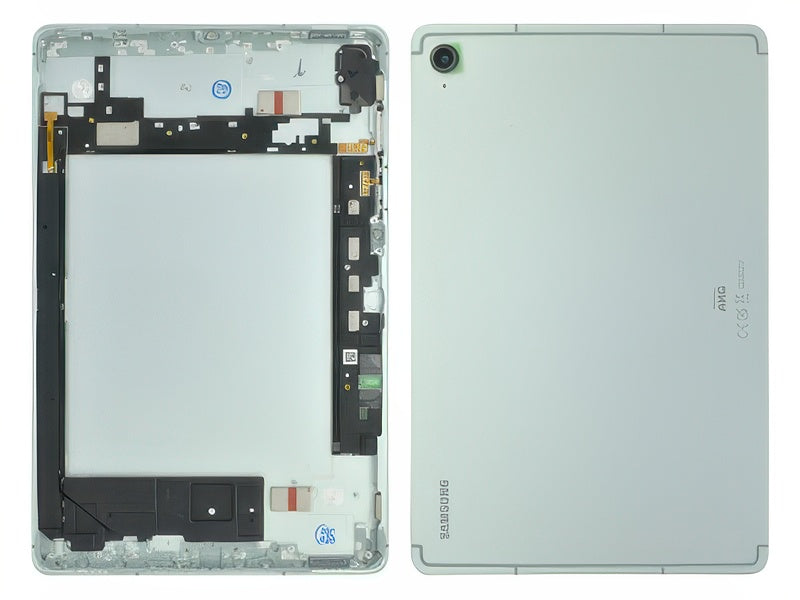 Cover Batteria +Tasti Laterali + Vetrino Camera Verde per Samsung SM-X510 Galaxy Tab S9 FE (Wi-Fi)