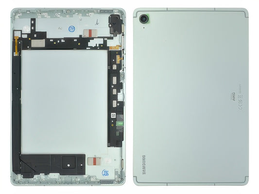 Cover Batteria +Tasti Laterali + Vetrino Camera Verde per Samsung SM-X510 Galaxy Tab S9 FE (Wi-Fi)