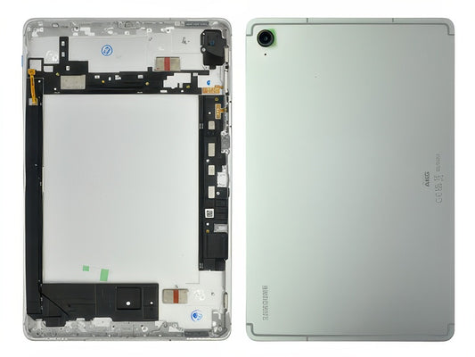 Cover Batteria +Tasti Laterali + Vetrino Camera Argento per Samsung SM-X510 Galaxy Tab S9 FE (Wi-Fi)