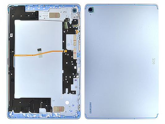 Cover Batteria +Tasti Laterali + Vetrino Camera Blu per Samsung SM-X620 Galaxy Tab S10 FE+ (Wi-Fi)