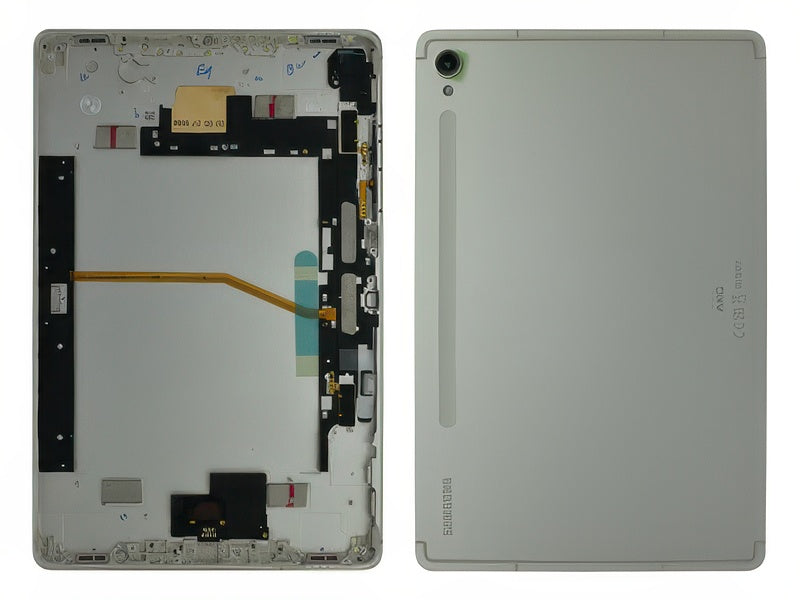 Cover Batteria +Tasti Laterali + Vetrino Camera Beige per Samsung SM-X710 Galaxy Tab S9 WiFi