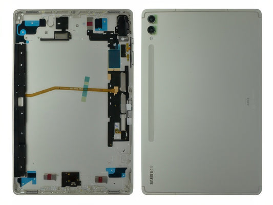 Cover Batteria +Tasti Laterali + Vetrino Camera Beige per Samsung SM-X810 Galaxy Tab S9+ WiFi
