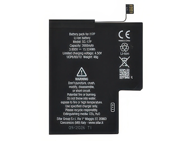 Batteria 3988 mAh qualità Premium Pro Celle AAA+ - Nuove zero cicli per Apple iPhone 17 Pro
