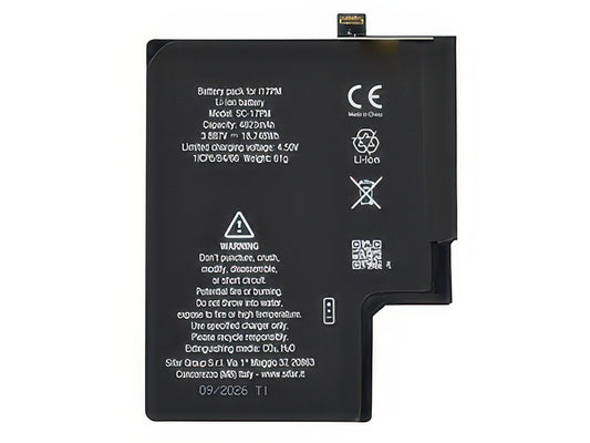 Batteria 4823 mAh qualità Premium Pro Celle AAA+ - Nuove zero cicli per Apple iPhone 17 Pro Max