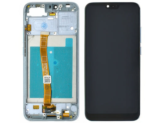 Lcd + Touchscreen + Frame + Tasti Laterali Grigio per Honor 10