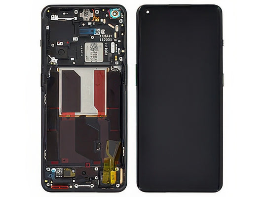 Lcd + Touch Screen + Frame + Tasti Laterali Nero Vulcan per OnePlus 10 Pro 5G