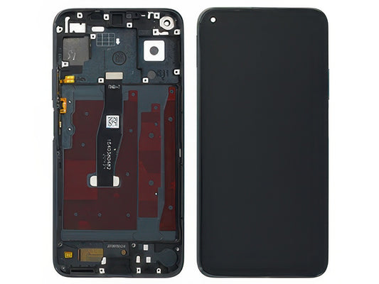 Lcd + Touchscreen + Frame + Tasto Volume Nero per Honor 20