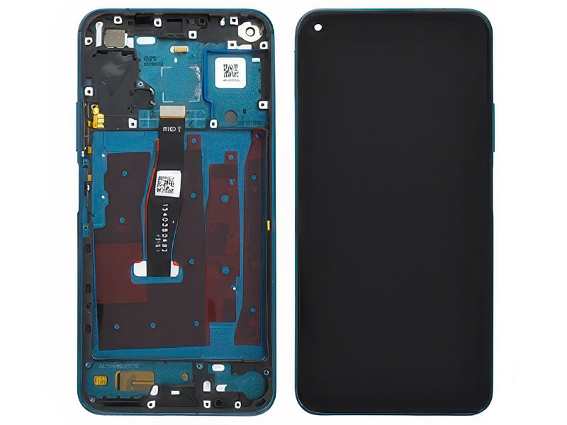 Lcd + Touchscreen + Frame + Tasto Volume Blu per Honor 20 Pro