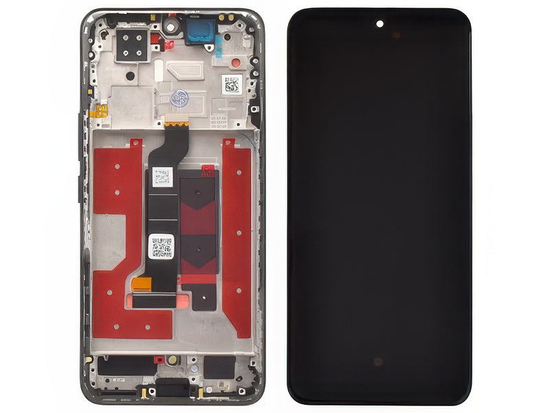 Lcd + Touch Screen + Frame + Tasti Laterali Nero per Honor 200