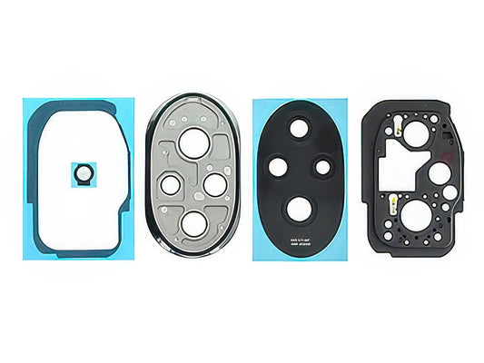 Cover Camera + Vetrino Nero per Honor 200