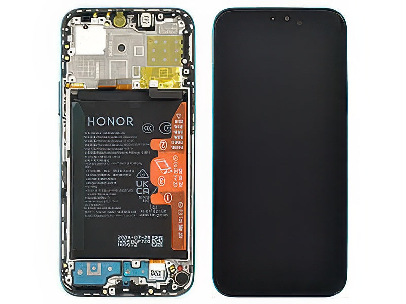 Lcd + Touch Screen + Frame + Batteria Cyan Lake per Honor 200 Lite
