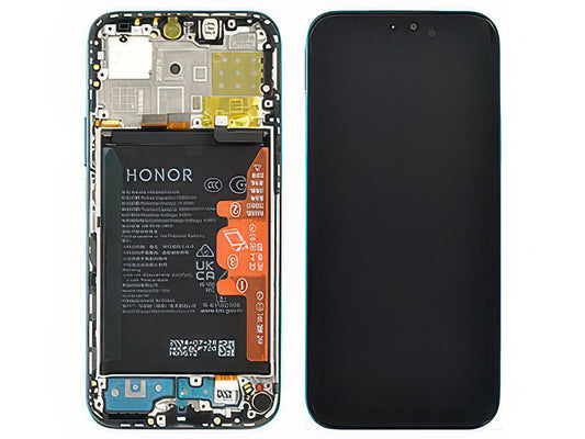 Lcd + Touch Screen + Frame + Batteria Cyan Lake per Honor 200 Lite