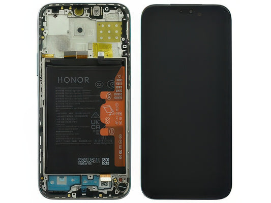 Lcd + Touch Screen + Frame + Batteria Titanium Silver per Honor X8b