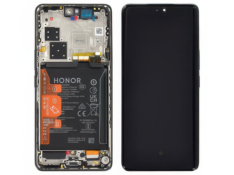 Lcd + Touch Screen + Frame + Batteria Nero per Honor 200 Pro
