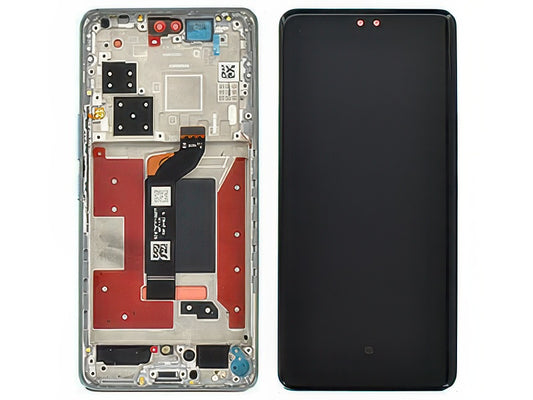 Lcd + Touch Screen + Frame + Tasti Laterali Ocean Cyan per Honor 200 Pro