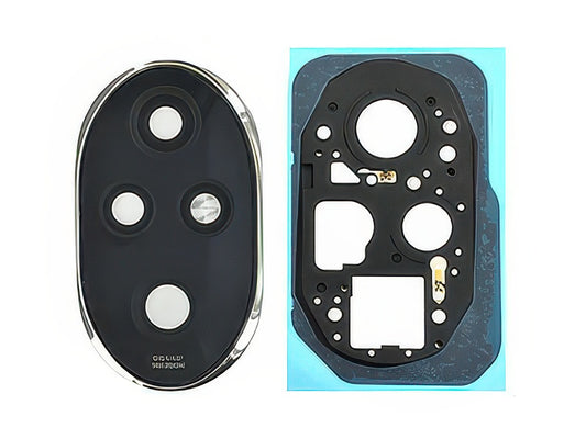 Cover Camera + Vetrino + Adesivi Moonlight Bianco per Honor 200 Pro