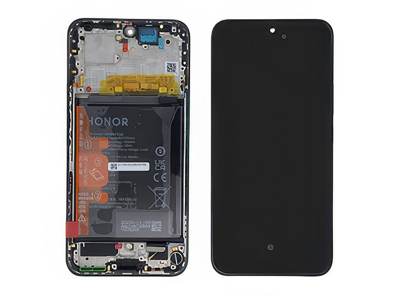 Lcd + Touch Screen + Frame + Batteria + Tasti Laterali Midnight Nero per Honor 400 5G