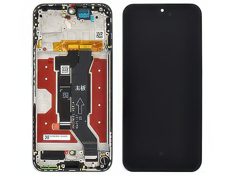 Lcd + Touch Screen + Frame + Tasti Laterali Meteor Argento per Honor 400 5G