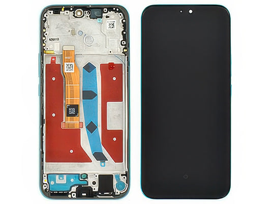 Lcd + Touch Screen + Frame + Tasti Laterali Marrs Verde per Honor 400 Lite 5G - Compatibile