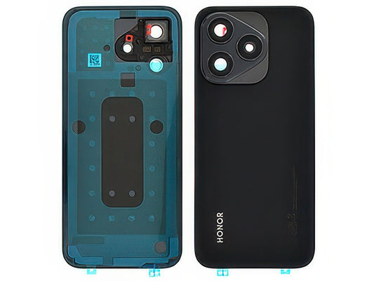 Cover Batteria + Vetrino Camera + Adesivi Velvet Nero per Honor 400 Lite 5G