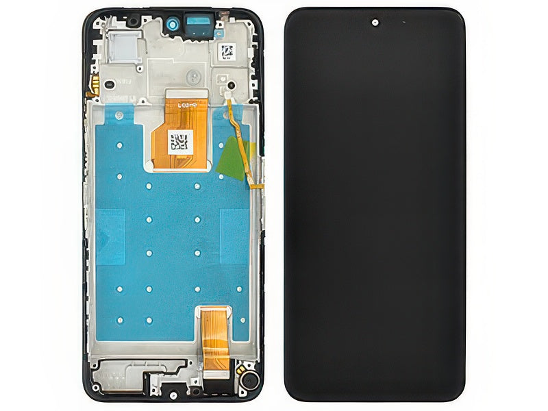 Lcd + Touch Screen + Frame + Switch Tasti Laterali Velvet Nero per Honor 400 Smart 5G - Originale Service Pack