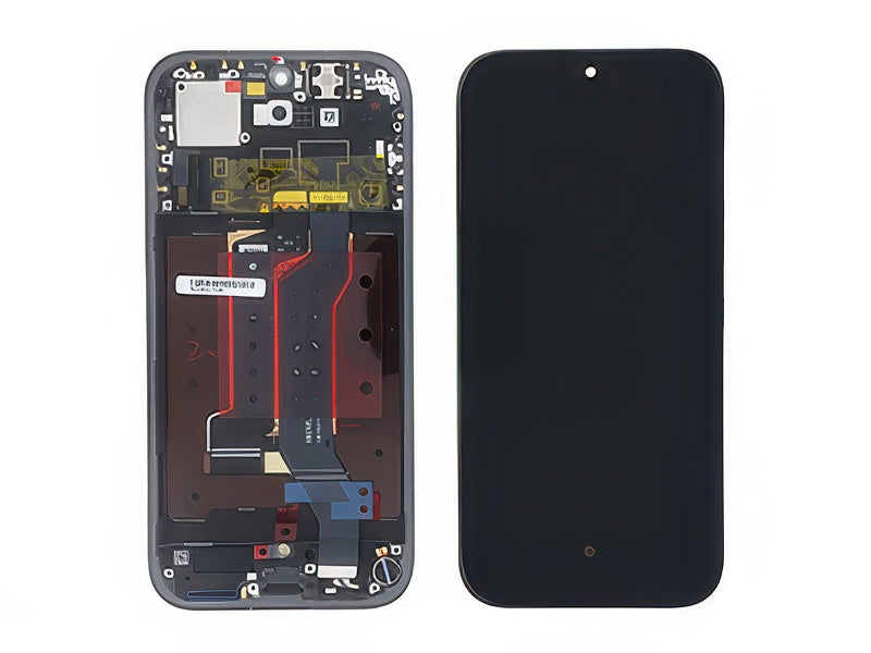 Lcd + Touch Screen + Frame + Tasti Laterali Nero per Honor 600 5G