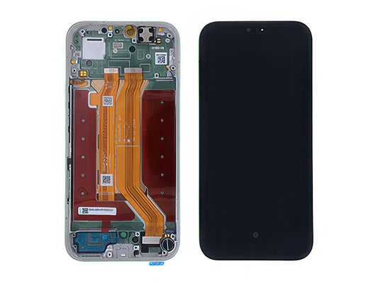 Lcd + Touch Screen + Frame + Switch Tasti Laterali Sprout Verde per Honor 600 Lite 5G