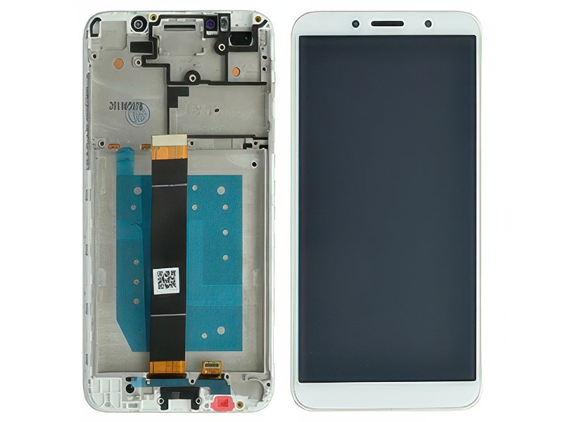 Lcd + Touch Screen + Frame Bianco per Honor 7S