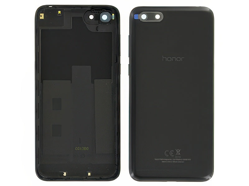 Cover Batteria + Vetrino Camera + Tasti Laterali Nero per Honor 7S