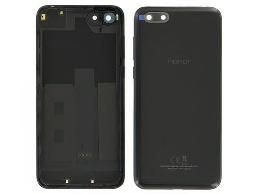 Cover Batteria + Vetrino Camera + Tasti Laterali Nero per Honor 7S