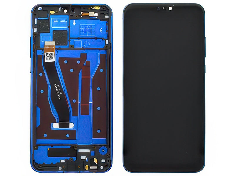 Lcd + Touchscreen + Frame + Tasti Laterali Blu per Honor View 10 Lite