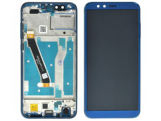 Lcd + Touchscreen + Frame + Tasti Laterali Blu per Honor 9 Lite