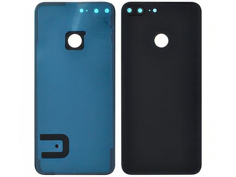 Cover Batteria + Vetrino Camera + Adesivo Nero per Honor 9 Lite