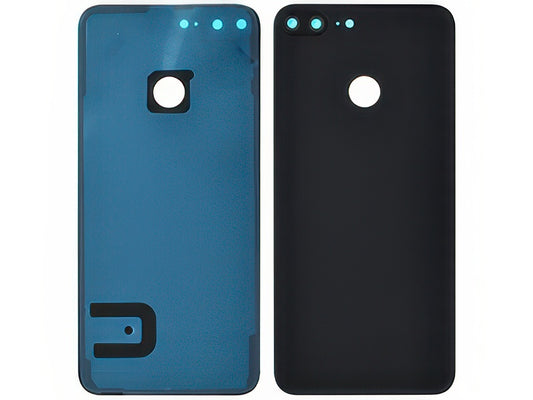 Cover Batteria + Vetrino Camera + Adesivo Nero per Honor 9 Lite