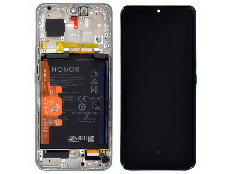 Lcd + Touch Screen + Frame + Batteria Peacock Blu per Honor 90