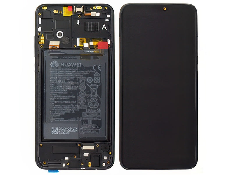 Lcd + Touchscreen + Frame + Batteria + Altoparlante + Tasti Laterali Nero per Honor 9X Lite
