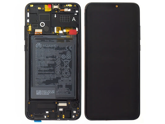 Lcd + Touchscreen + Frame + Batteria + Altoparlante + Tasti Laterali Nero per Honor 9X Lite