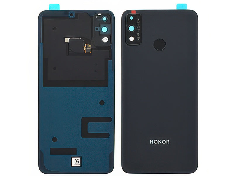 Cover Batteria + Lettore Impronta + Vetrino Camera + Adesivi Nero per Honor 9X Lite