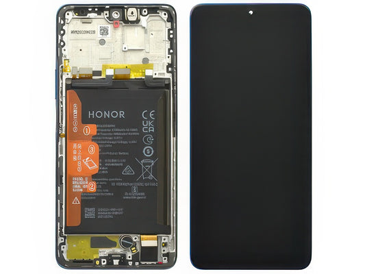 Lcd + Touch Screen + Frame + Batteria Ocean Blu per Honor Magic 4 Lite 4G
