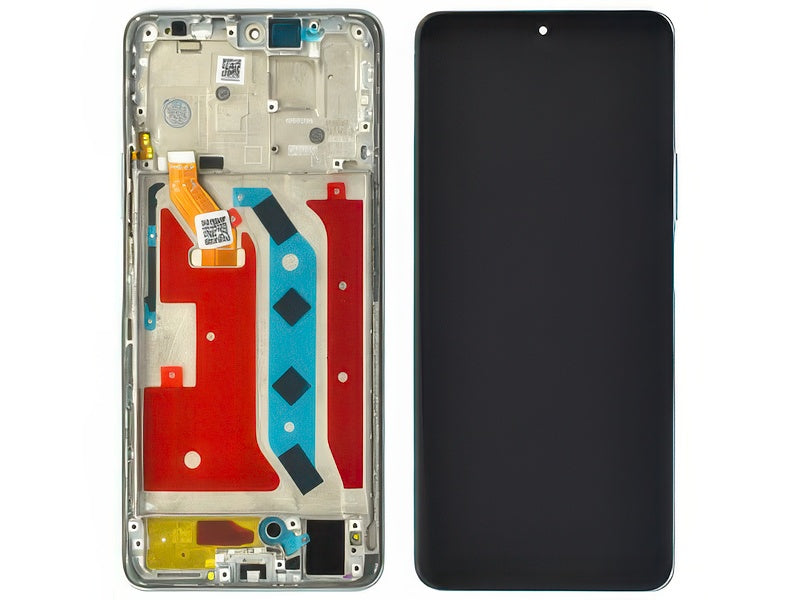 Lcd + Touchscreen + Frame + Tasto Volume Titanium Silver per Honor Magic 4 Lite 4G